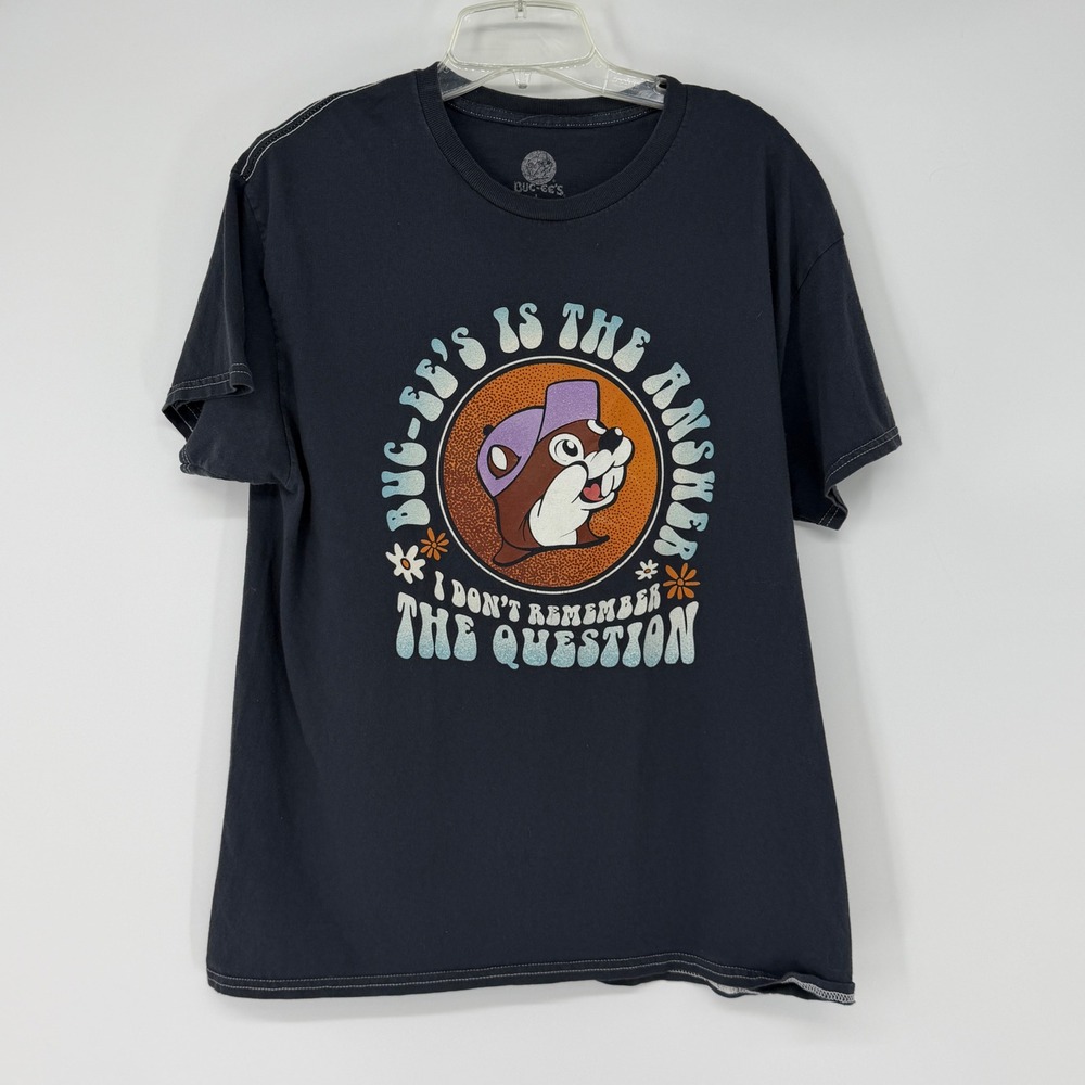 Buc-ee's Graphic T‎ Shirt Buc-ee Is the Answer Black Tee Size L